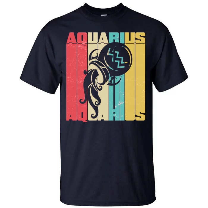 Retro Colors Zodiac Aquarius Tall T-Shirt