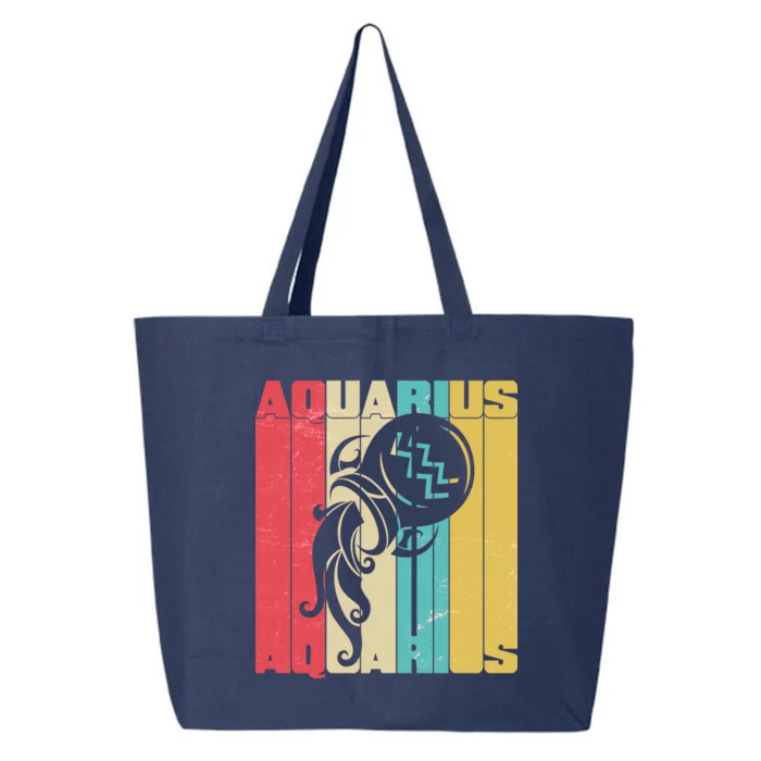 Retro Colors Zodiac Aquarius 25L Jumbo Tote