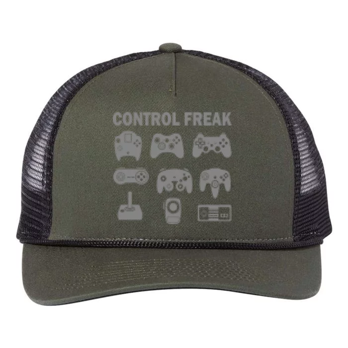 Retro Control Freak 8 Bit Gamer Retro Rope Trucker Hat Cap