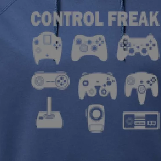 Retro Control Freak 8 Bit Gamer Performance Fleece Hoodie