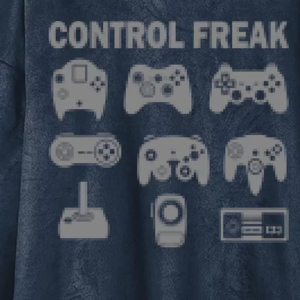 Retro Control Freak 8 Bit Gamer Hooded Wearable Blanket