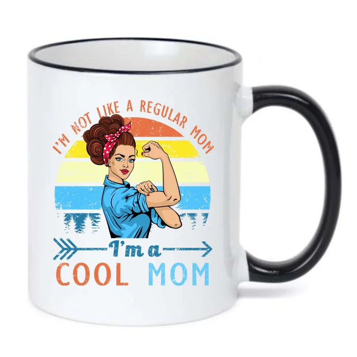 Retro Cool Mom Black Color Changing Mug