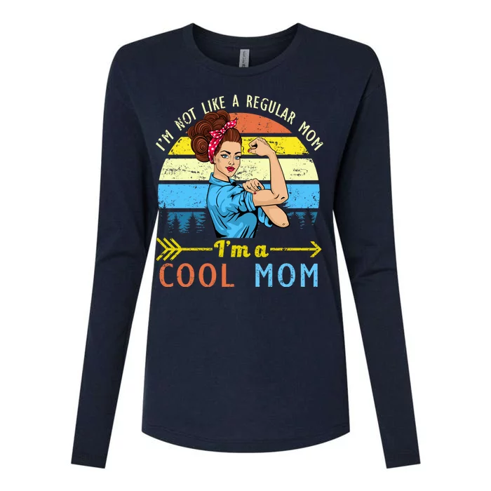 Retro Cool Mom Womens Cotton Relaxed Long Sleeve T-Shirt