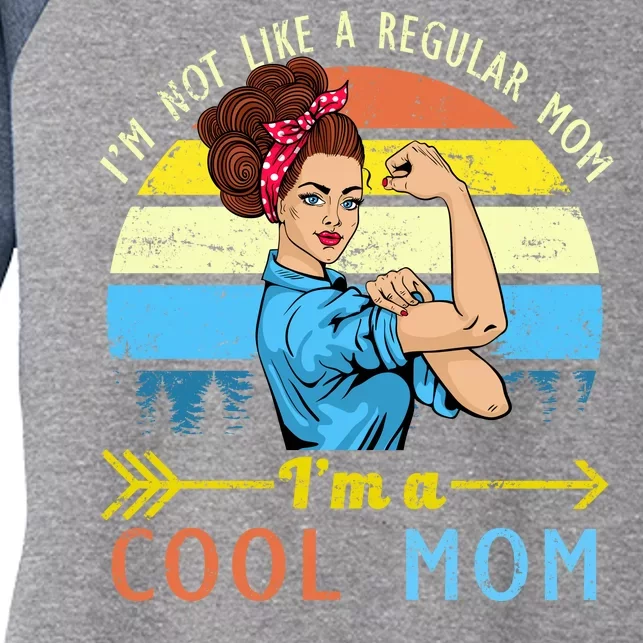 Retro Cool Mom Women's Tri-Blend 3/4-Sleeve Raglan Shirt