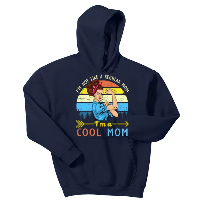 Retro Cool Mom Kids Hoodie