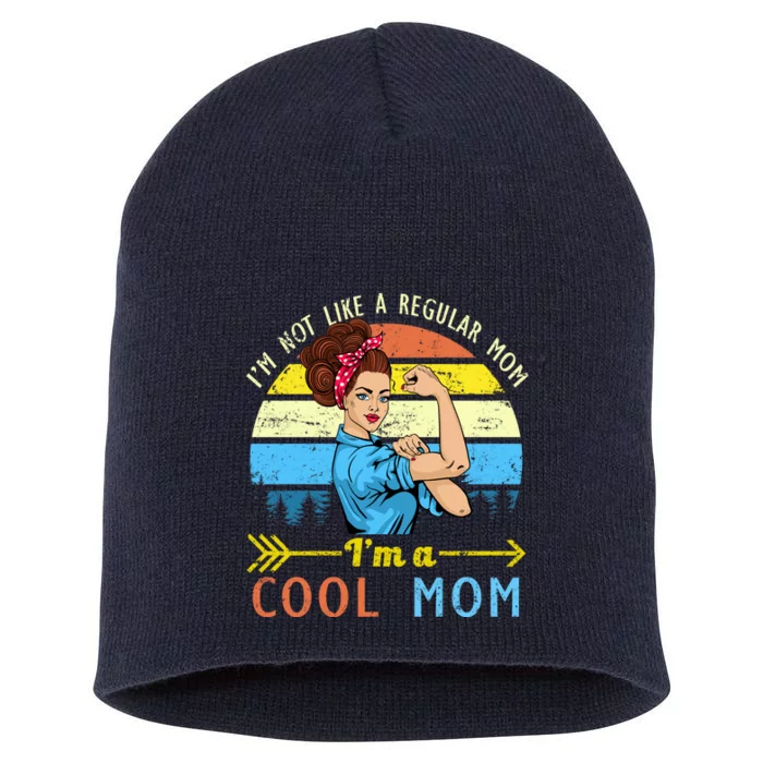 Retro Cool Mom Short Acrylic Beanie