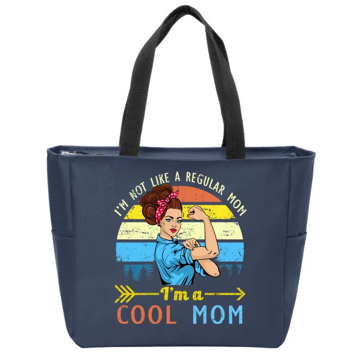 Retro Cool Mom Zip Tote Bag