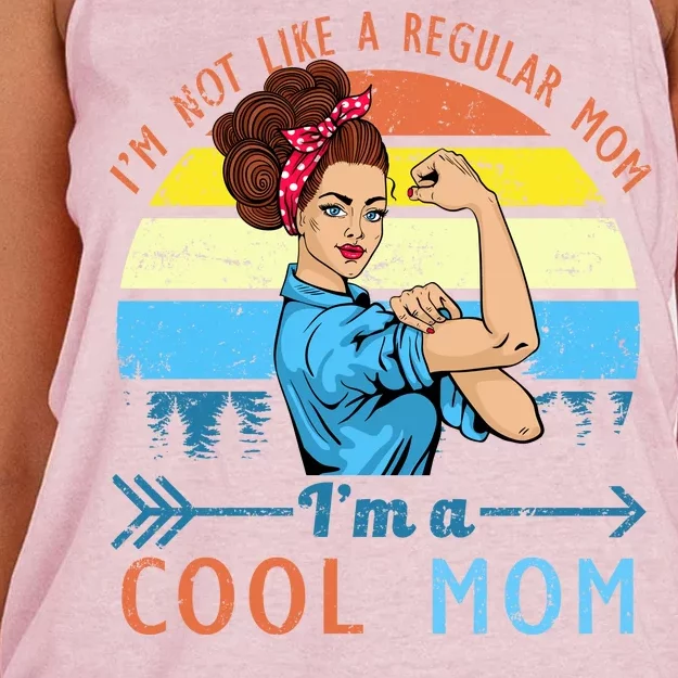 Retro Cool Mom Women's Knotted Racerback Tank