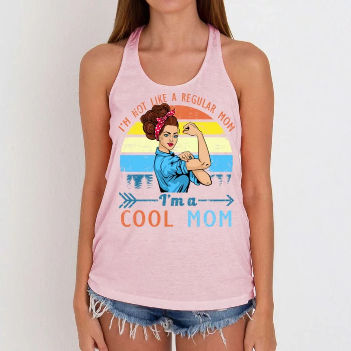 Retro Cool Mom Women's Knotted Racerback Tank