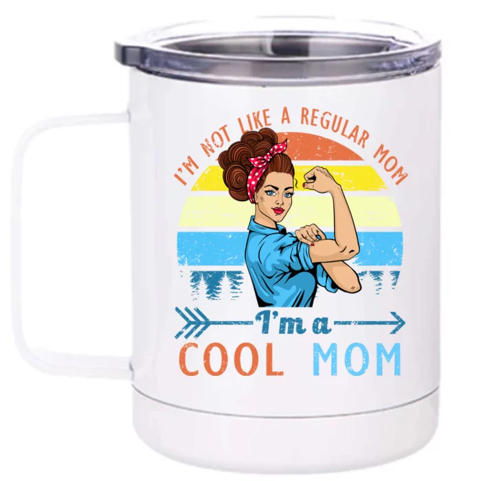 Retro Cool Mom Front & Back 12oz Stainless Steel Tumbler Cup