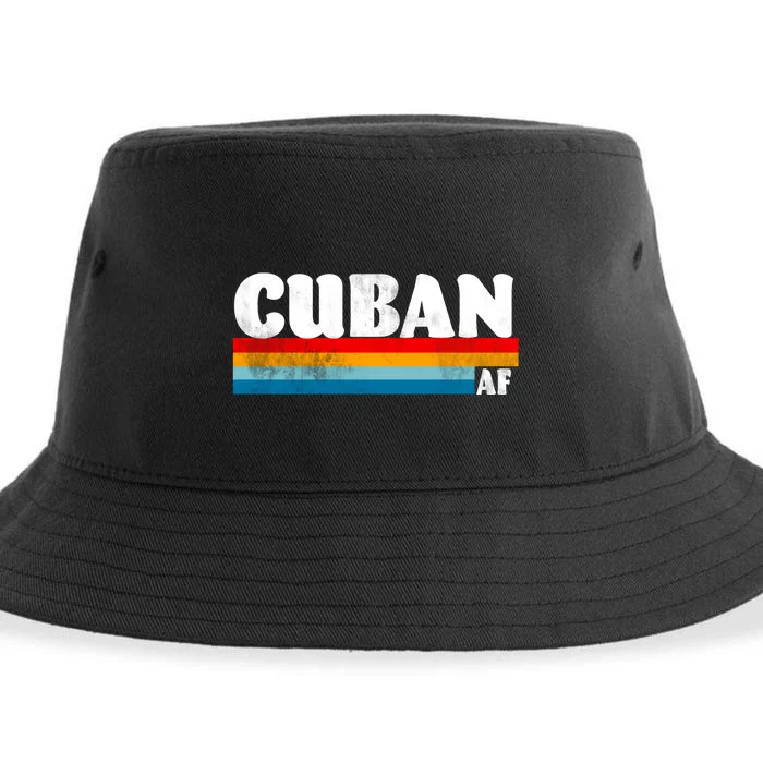 Retro Cuban AF Sustainable Bucket Hat