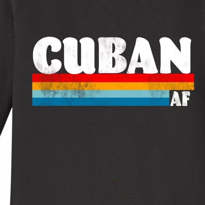 Retro Cuban AF Baby Long Sleeve Bodysuit