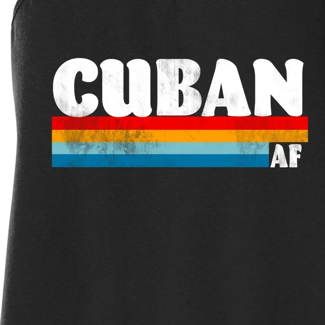 Retro Cuban AF Women's Racerback Tank