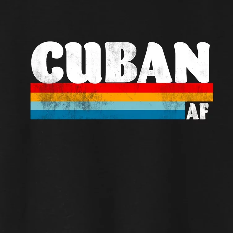 Retro Cuban AF Women's Crop Top Tee