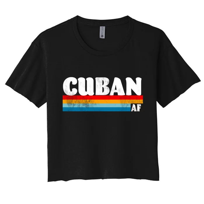 Retro Cuban AF Women's Crop Top Tee