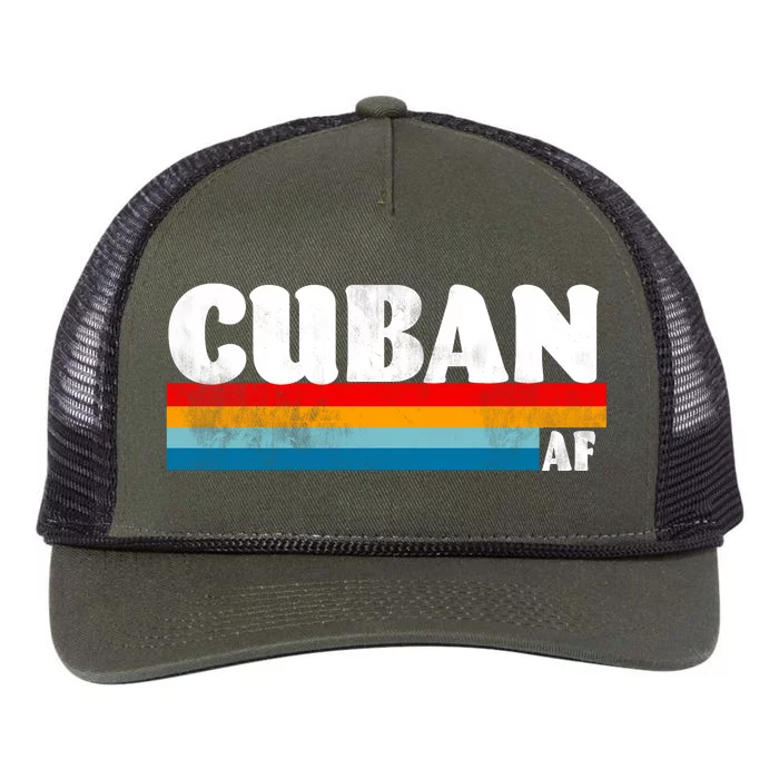 Retro Cuban AF Retro Rope Trucker Hat Cap