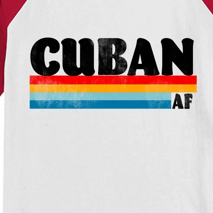 Retro Cuban AF Kids Colorblock Raglan Jersey