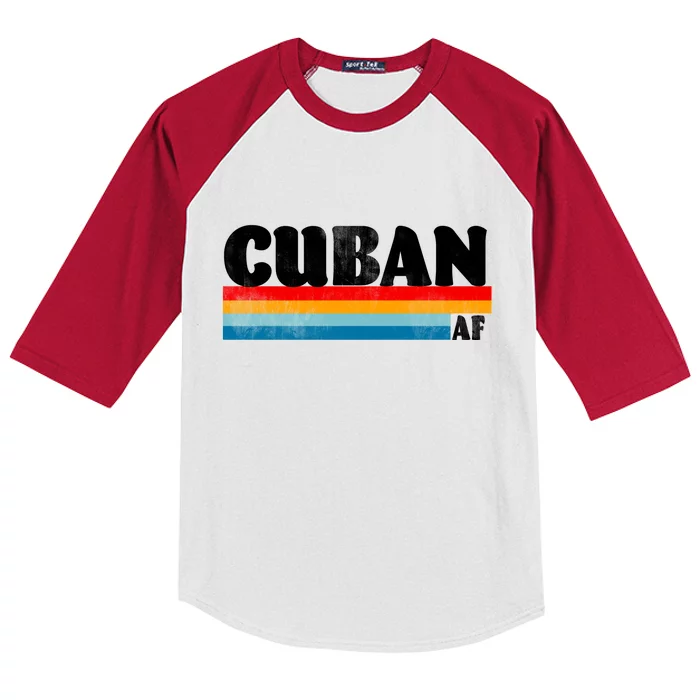 Retro Cuban AF Kids Colorblock Raglan Jersey