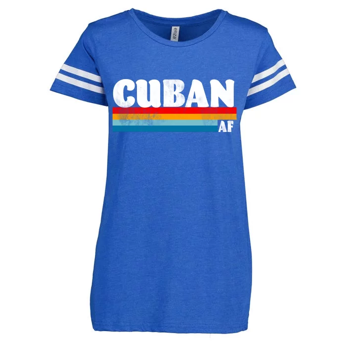 Retro Cuban AF Enza Ladies Jersey Football T-Shirt