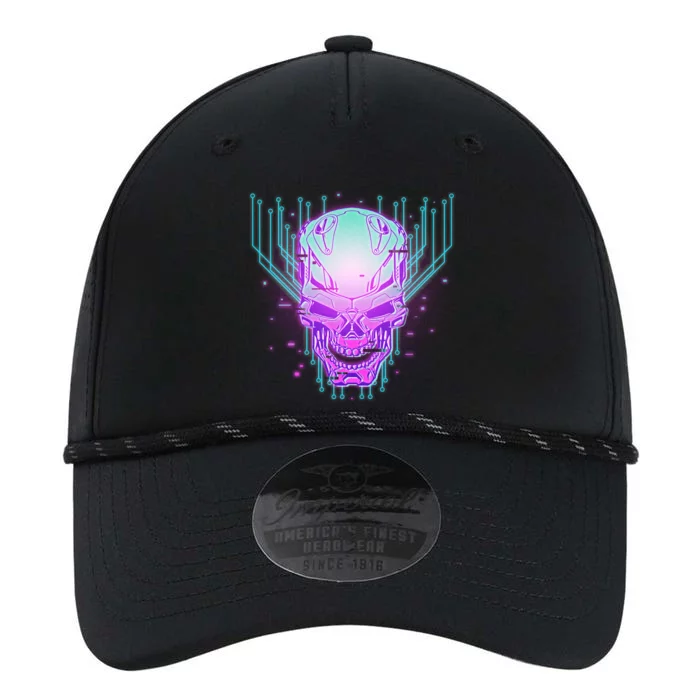 Retro Cyber Robot Skull Performance The Dyno Cap