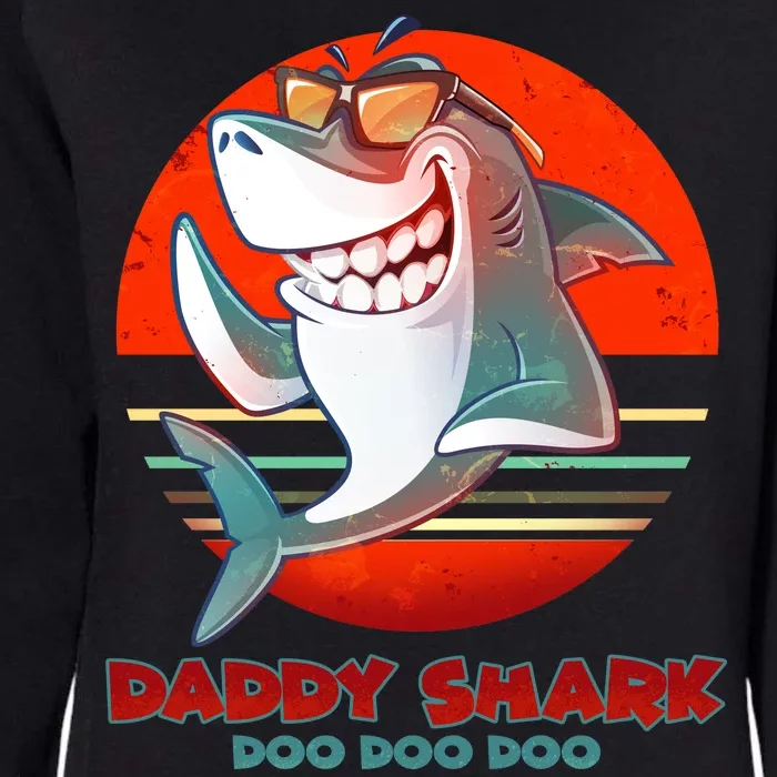 Retro Daddy Shark Doo Doo Doo Womens California Wash Sweatshirt