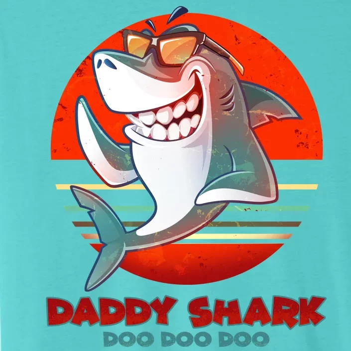 Retro Daddy Shark Doo Doo Doo ChromaSoft Performance T-Shirt