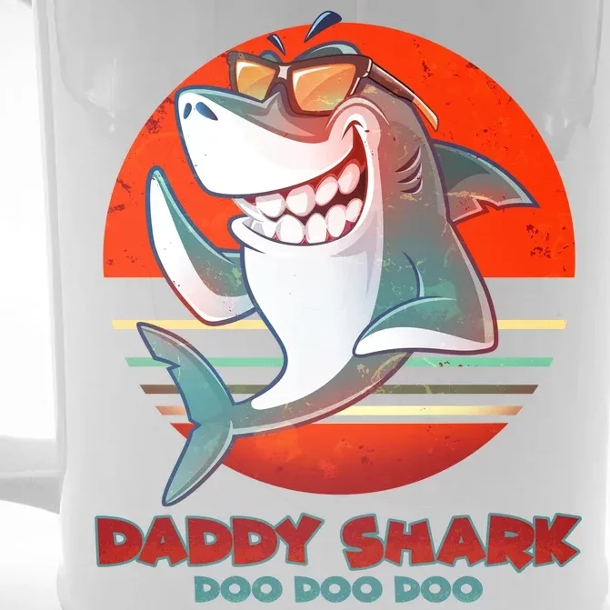 Retro Daddy Shark Doo Doo Doo Front & Back Beer Stein