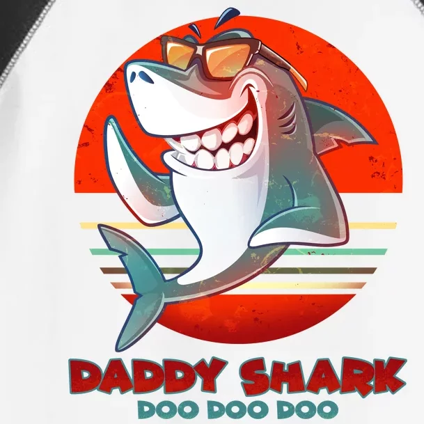 Retro Daddy Shark Doo Doo Doo Toddler Fine Jersey T-Shirt