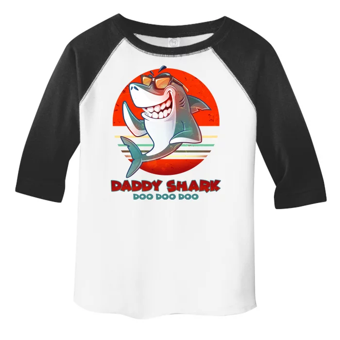 Retro Daddy Shark Doo Doo Doo Toddler Fine Jersey T-Shirt