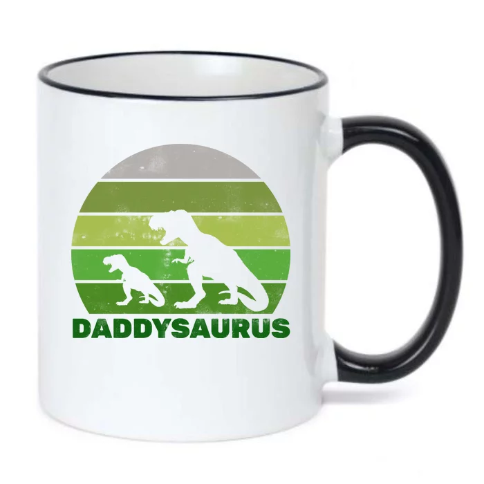 Retro Daddysaurus Black Color Changing Mug