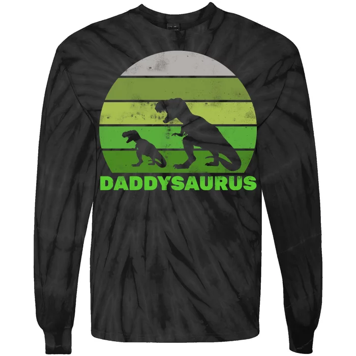 Retro Daddysaurus Tie-Dye Long Sleeve Shirt