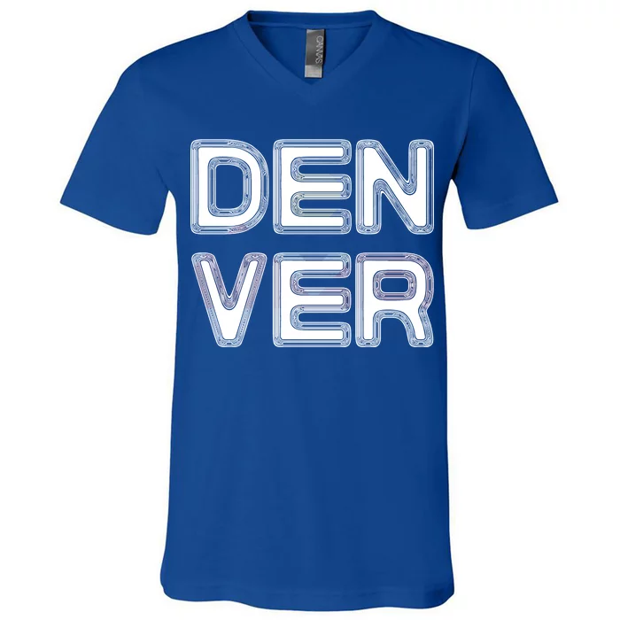 Retro Denver V-Neck T-Shirt