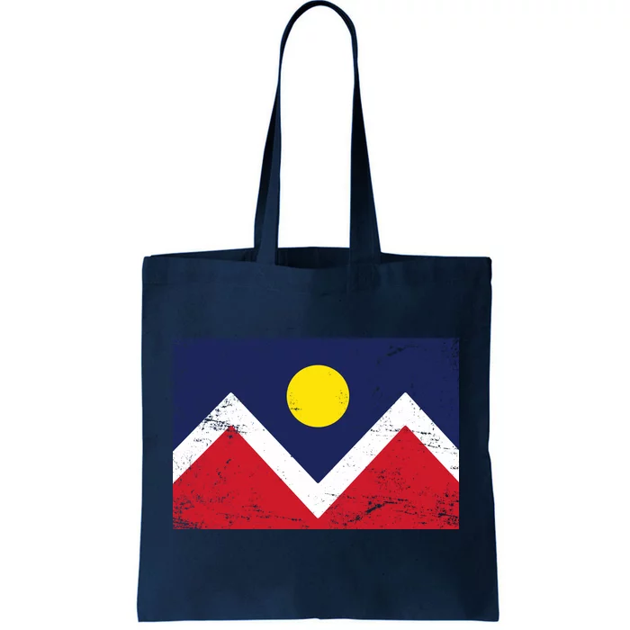 Retro Denver Colorado Flag Tote Bag