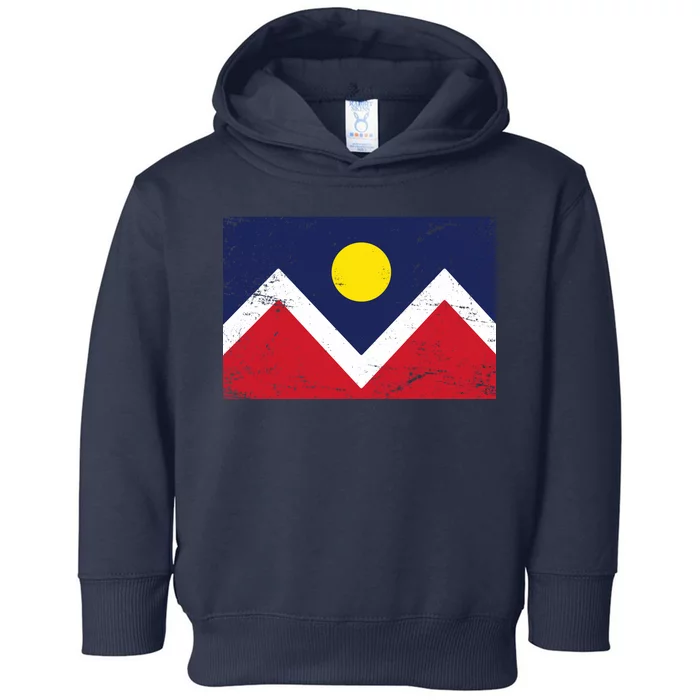 Retro Denver Colorado Flag Toddler Hoodie