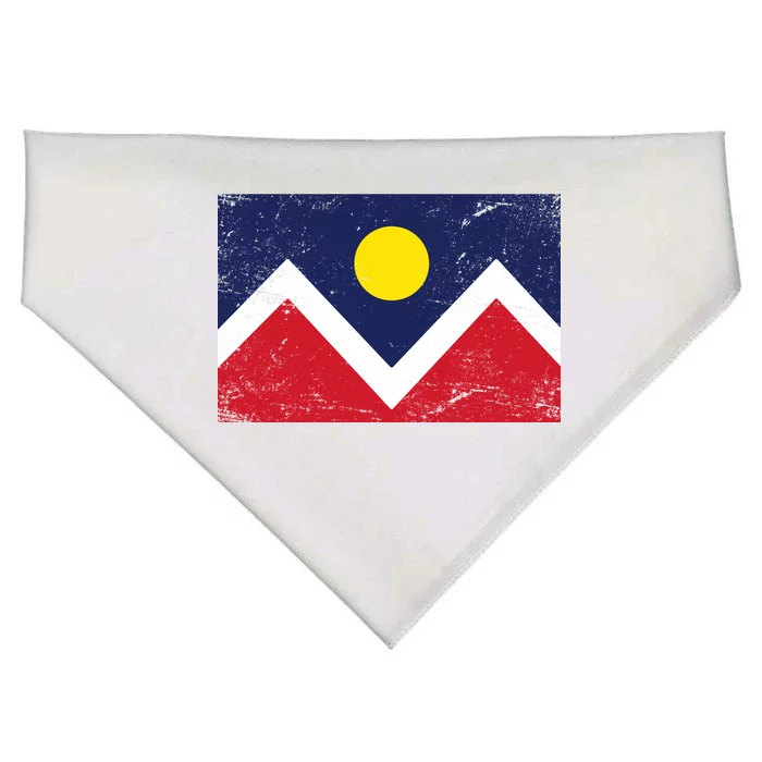 Retro Denver Colorado Flag USA-Made Doggie Bandana