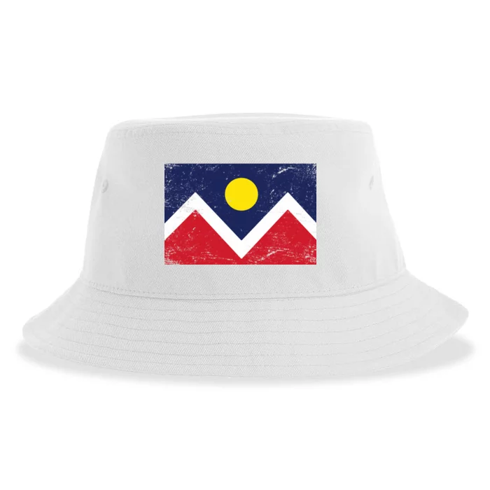 Retro Denver Colorado Flag Sustainable Bucket Hat