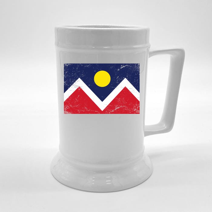 Retro Denver Colorado Flag Front & Back Beer Stein