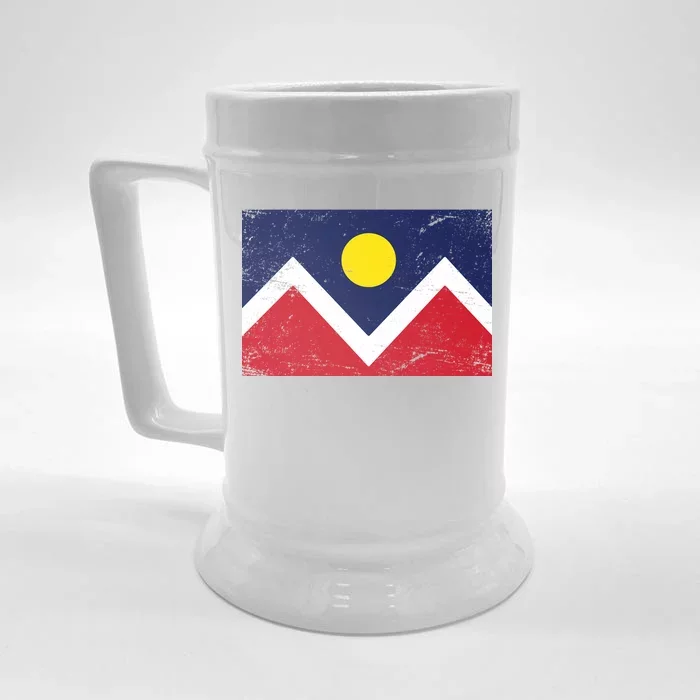 Retro Denver Colorado Flag Front & Back Beer Stein