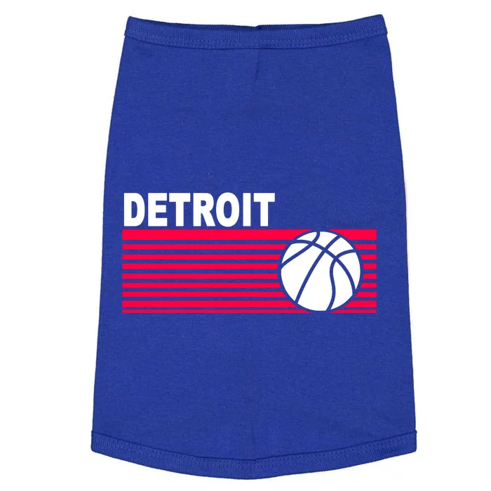 Retro Detroit Basketball Classic Logo Doggie Tank