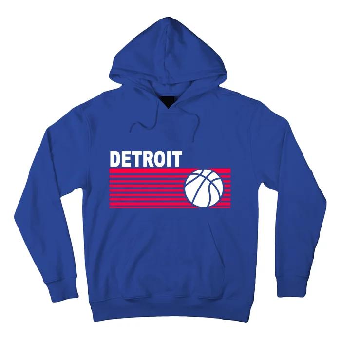 Retro Detroit Basketball Classic Logo Hoodie