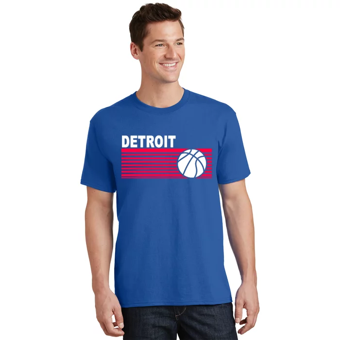 Retro Detroit Basketball Classic Logo T-Shirt