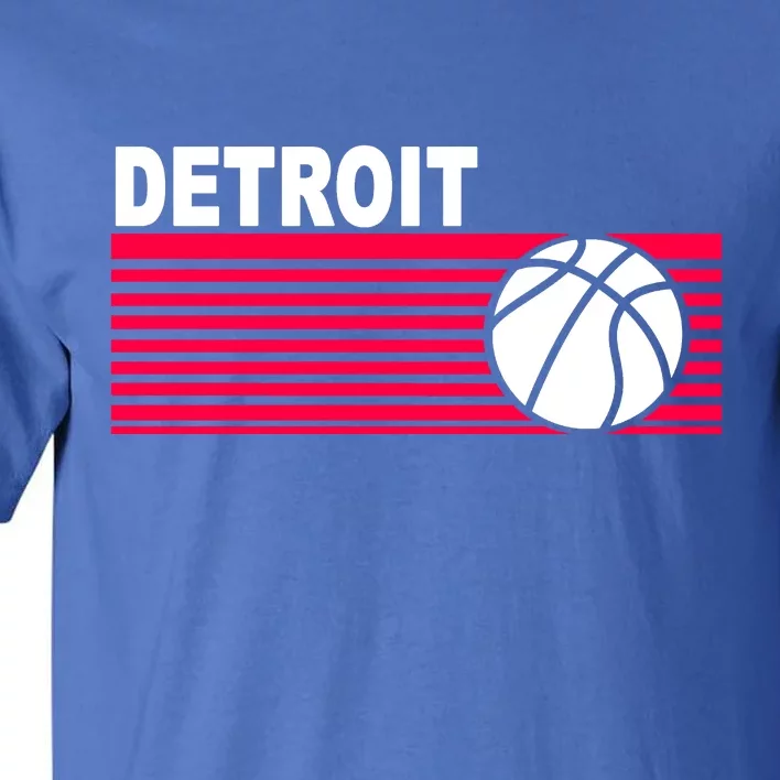 Retro Detroit Basketball Classic Logo Tall T-Shirt