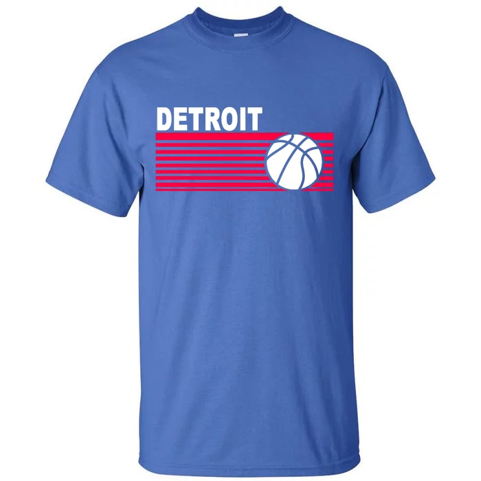 Retro Detroit Basketball Classic Logo Tall T-Shirt