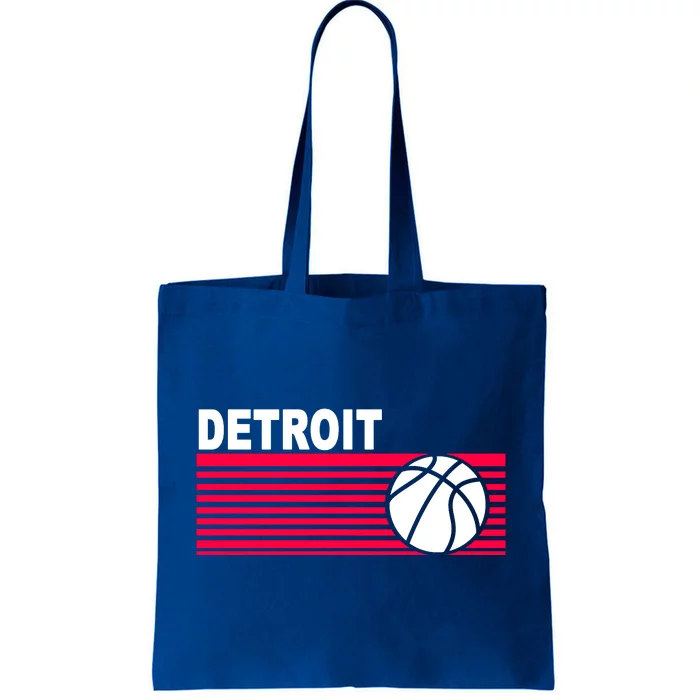 Retro Detroit Basketball Classic Logo Tote Bag