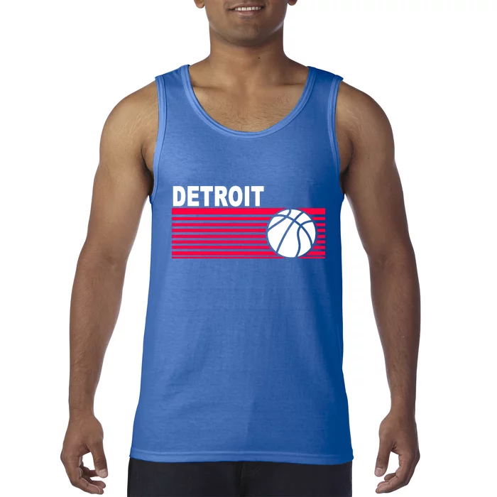 Retro Detroit Basketball Classic Logo Tank Top