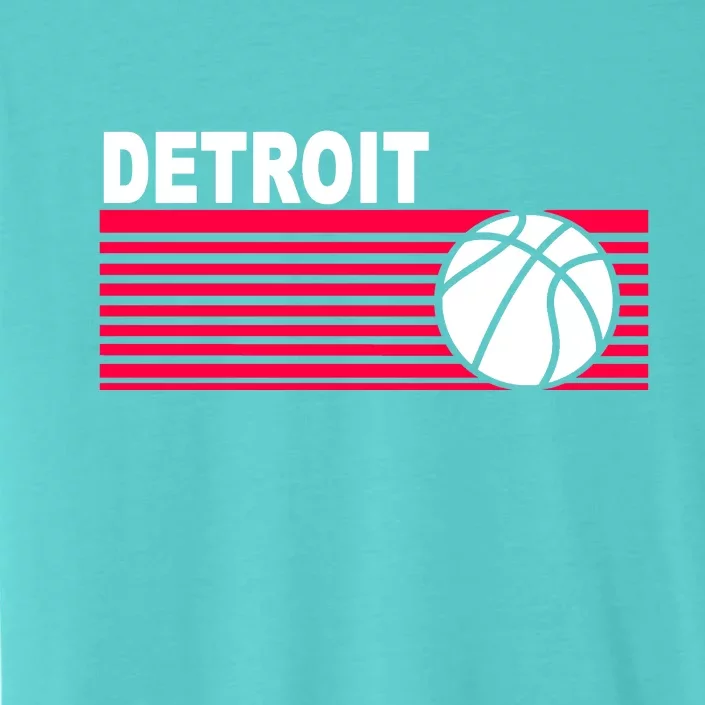 Retro Detroit Basketball Classic Logo ChromaSoft Performance T-Shirt