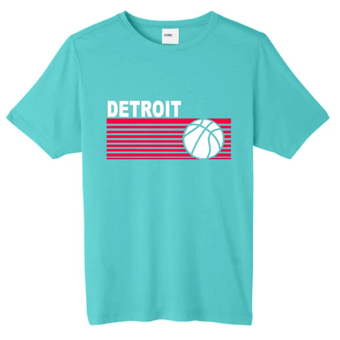 Retro Detroit Basketball Classic Logo ChromaSoft Performance T-Shirt