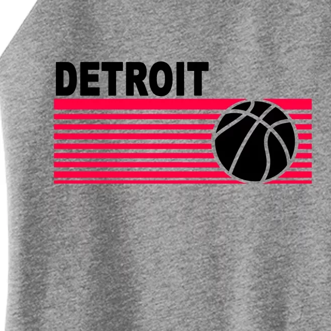 Retro Detroit Basketball Classic Logo Women’s Perfect Tri Rocker Tank