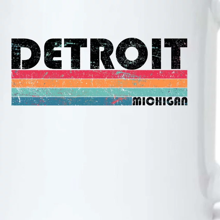 Retro Detroit Michigan Black Color Changing Mug