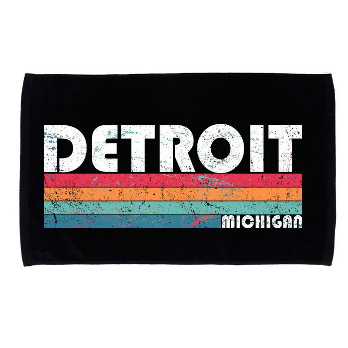 Retro Detroit Michigan Microfiber Hand Towel